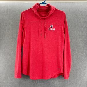 Columbia‎ Pilsner Peak Hoodie ilani Resort Womens Red Pullover Thumbholes Size M